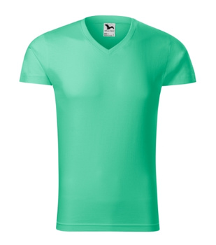 Koszulka męska dopasowana 180 g/m² 100% bawełna slim-fit Malfini V-neck 146 serek elegancka 