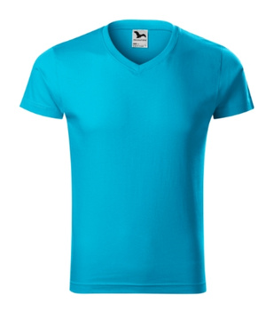 Koszulka męska dopasowana 180 g/m² 100% bawełna slim-fit Malfini V-neck 146 serek elegancka 