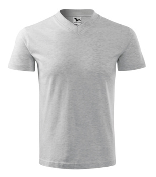 Koszulka Męska Szara w serek Malfini V-Neck 102 regular 97% bawełna 