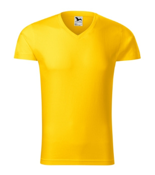 Koszulka męska dopasowana 180 g/m² 100% bawełna slim-fit Malfini V-neck 146 serek elegancka 