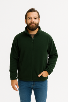 Polar męski JHK FLRA-300 – rozpinany 300 g/m², wysoka stójka, kieszenie