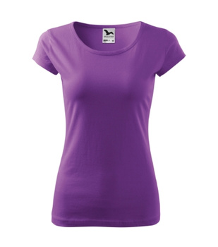 Dopasowana Koszulka Damska T-shirt bawełniana PURE 122 Fioletowa