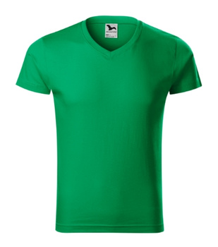 Koszulka męska dopasowana 180 g/m² 100% bawełna slim-fit Malfini V-neck 146 serek elegancka 