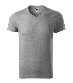Koszulka męska dopasowana 180 g/m² 85% bawełna slim-fit Malfini V-neck 146 serek elegancka 