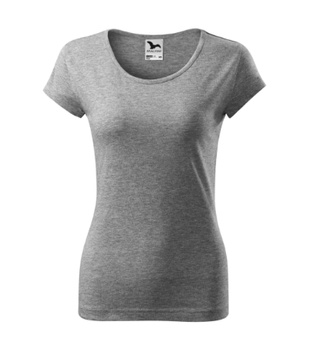 Dopasowana Koszulka Damska T-shirt bawełniana PURE 122 Szara