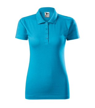 KOSZULKA POLO DAMSKA SINGLE J. T-SHIRT DAMSKI MALFINI TURKUS 223