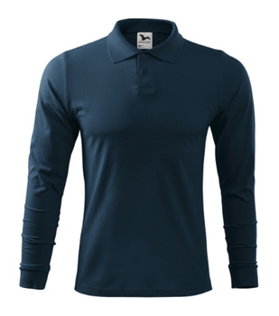 Elegancka Męska Koszulka Polo SINGLE J. Długi Rękaw Bawełniana Jersey