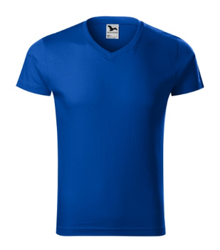 Koszulka męska dopasowana 180 g/m² 100% bawełna slim-fit Malfini V-neck 146 serek elegancka 