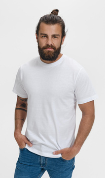 KOSZULKA męska bawełniana CLASSIC MALFINI T-SHIRT biała