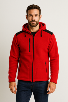 Polar męski JHK FLRA-340 solidny 340 g/m², praktyczne kieszenie z kapturem